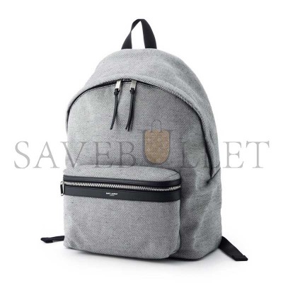 YSL GRAY CANVAS CLASSIC BACKPACK 326865 (38*30*17cm)